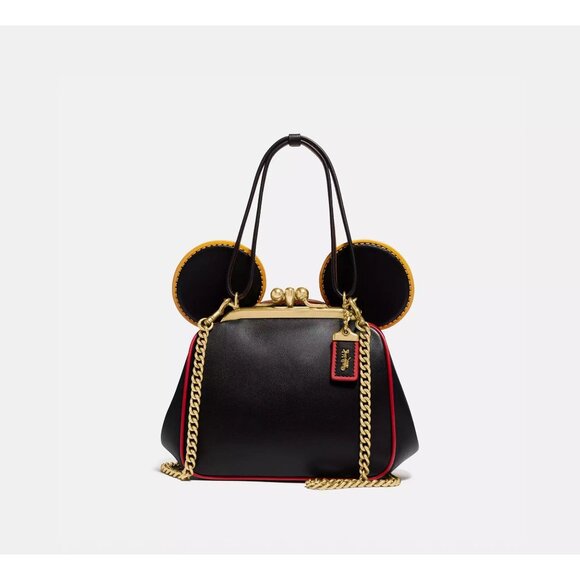 Coach Handbags - SOLD Coach X Disney Mickey Mouse Keith Haring Double Kisslock Leather Crossbody